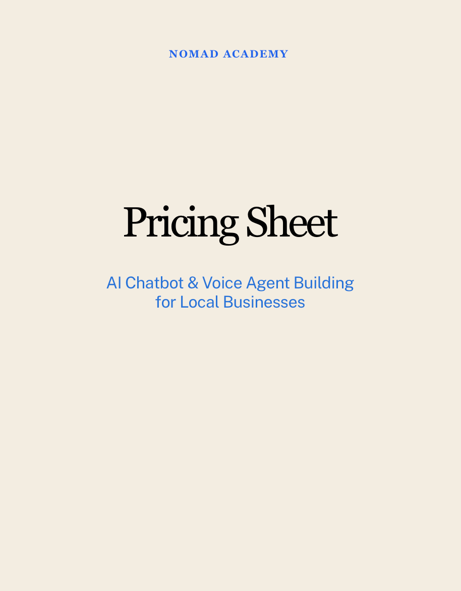 Pricing Sheet