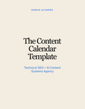 The Content Calendar Template