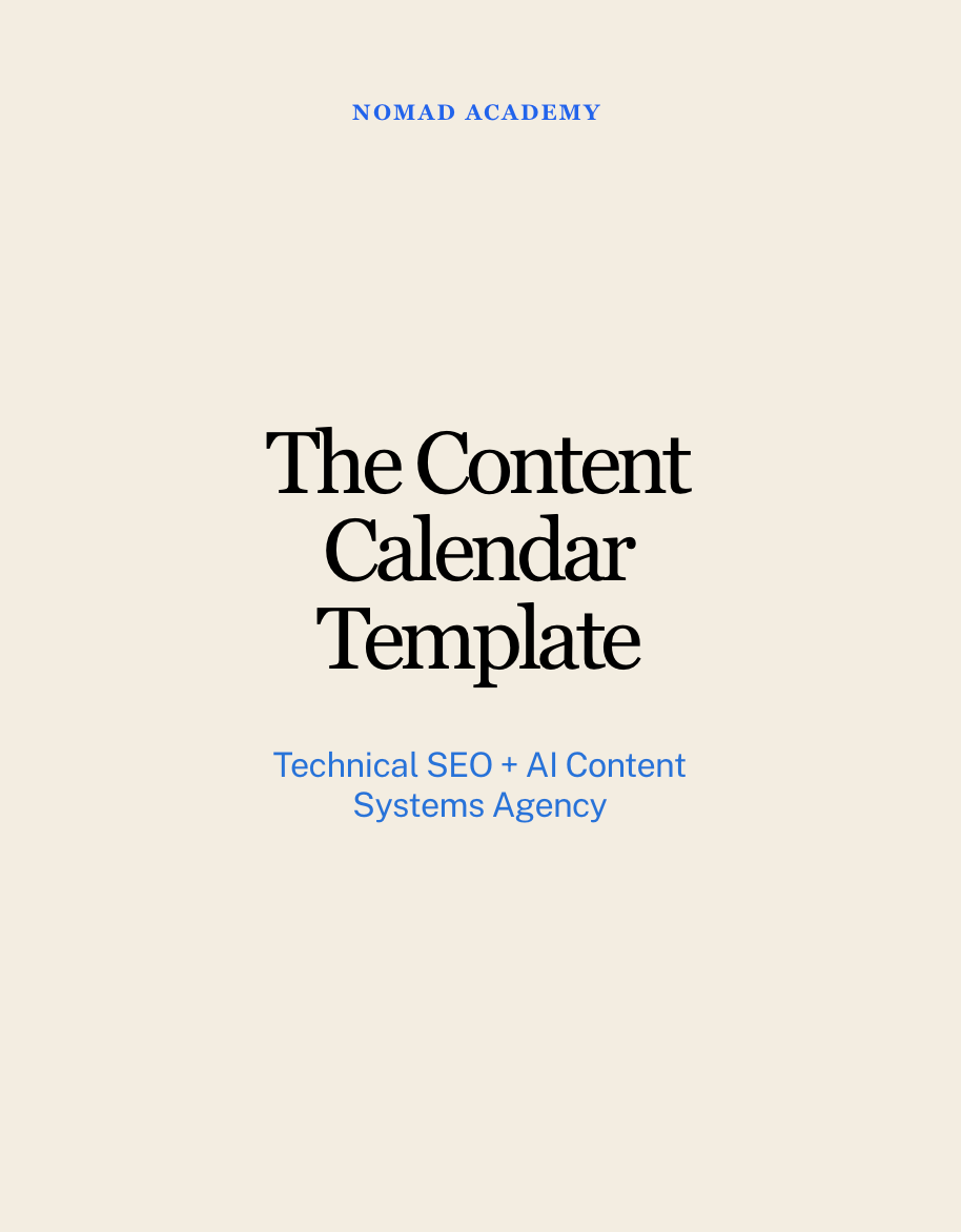 The Content Calendar Template