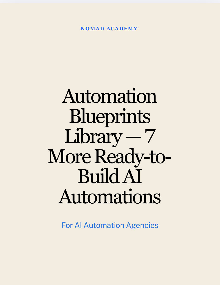 Automation Blueprints Library — 7 More Ready-to-Build AI Automations