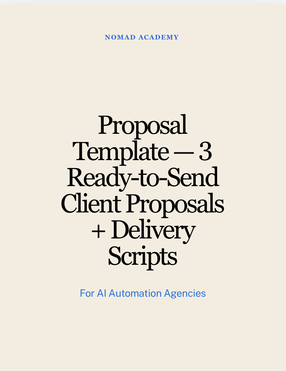 Proposal Template — 3 Ready-to-Send Client Proposals + Delivery Scripts
